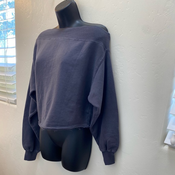 NWT Free People Bri Pullover/Poppyseed Sweatshirt Size XS - Picture 7 of 12